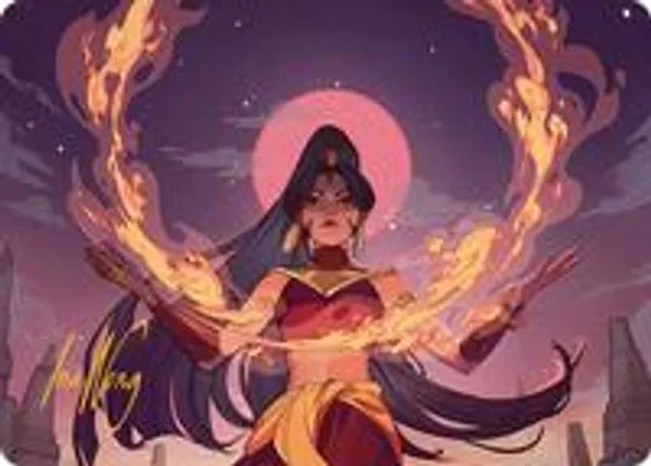 Firebending Student Art Card (Gold-Stamped Signature)