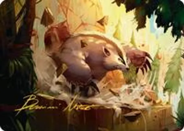 Badgermole Art Card (Gold-Stamped Signature)