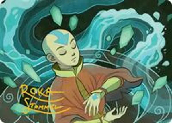 Aang, at the Crossroads Art Card (Gold-Stamped Signature)