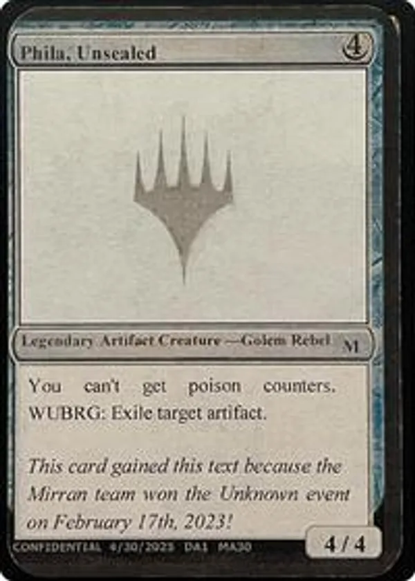 Phila, Unsealed (Reprint)