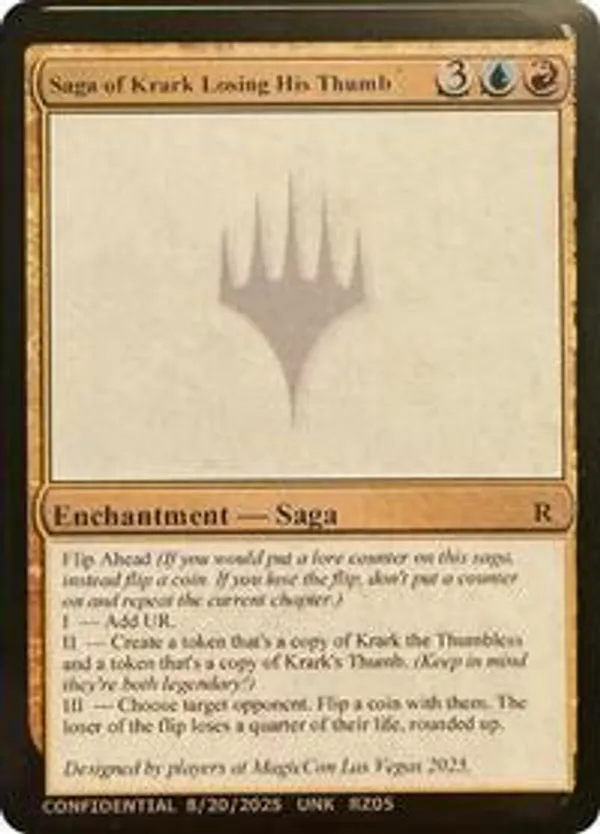 Saga of Krark Losing His Thumb