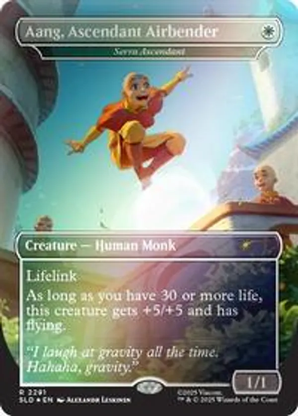 Aang, Ascendant Airbender - Serra Ascendant (Rainbow Foil)