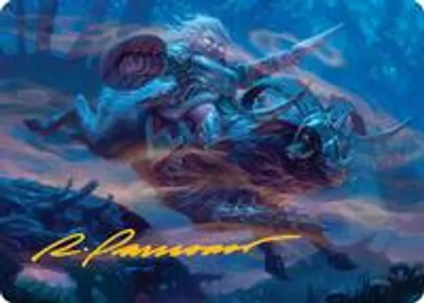 Bristlebane Outrider Art Card (Gold-Stamped Signature)