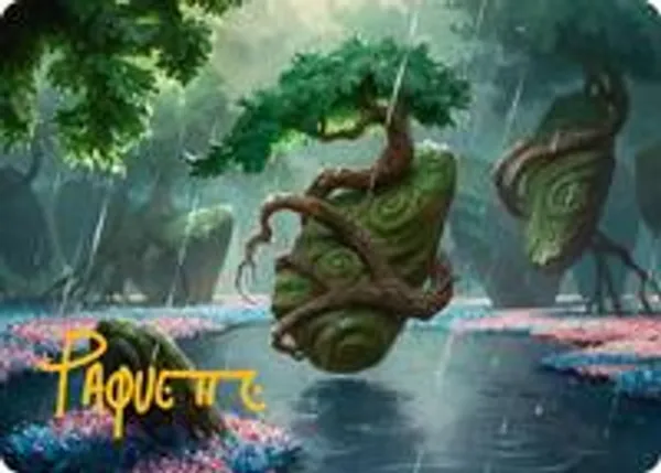 Rain-Slicked Copse Art Card (Gold-Stamped Signature)