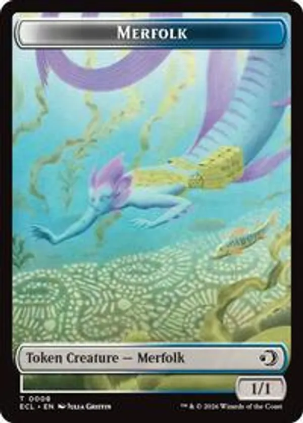 Merfolk // Worm Double-Sided Token