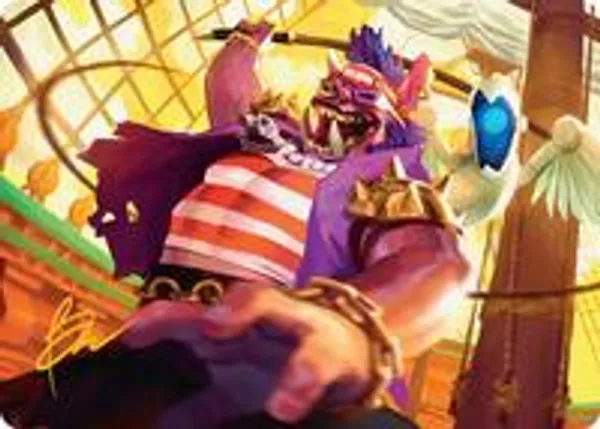 Bebop, Skull & Crossbones Art Card (Gold-Stamped Signature)