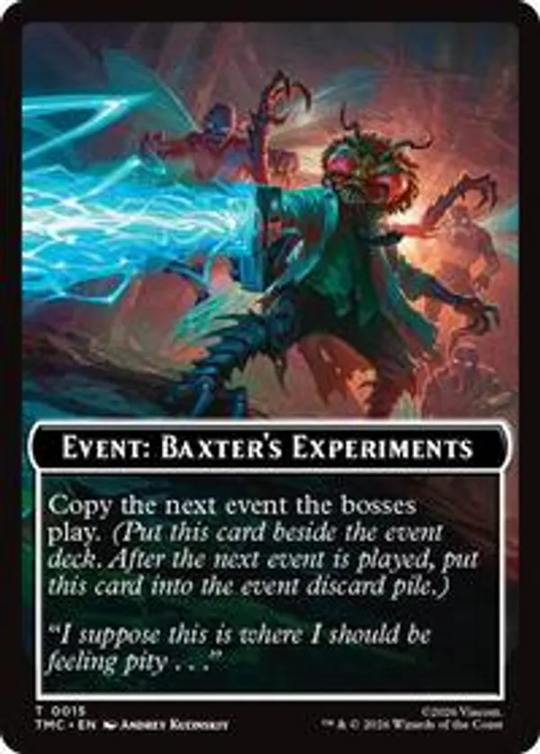 Event: Baxter's Experiments