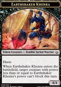 Earthshaker Khenra // Zombie Double-sided Token