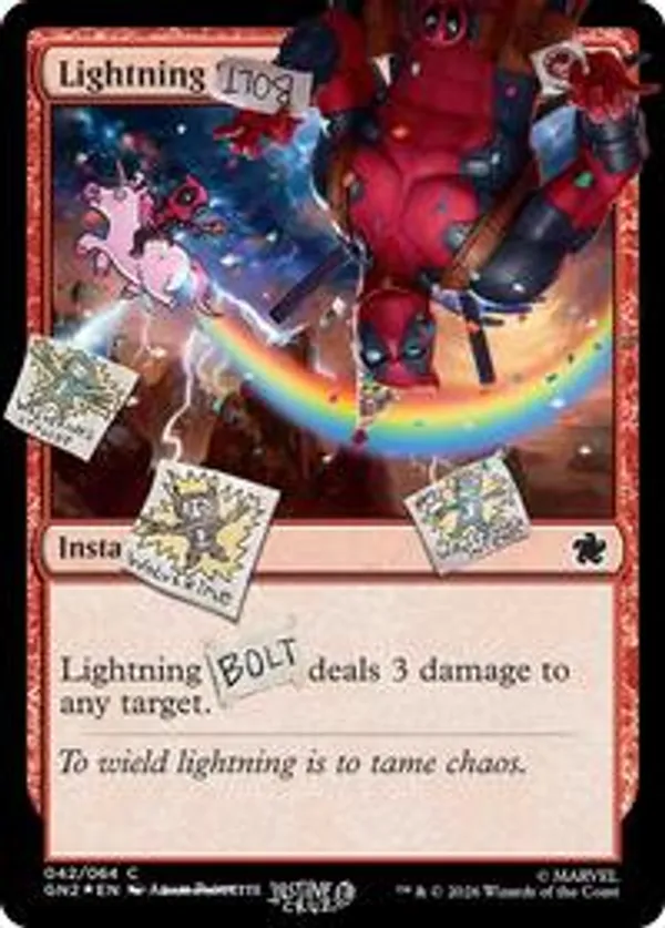 Lightning Bolt (042) (Pool Party Foil) • Secret Lair Series (SLD) #42