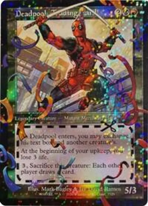 Deadpool,Trading Card 旧枠 party foil Deadpool trading card and foil mountain found