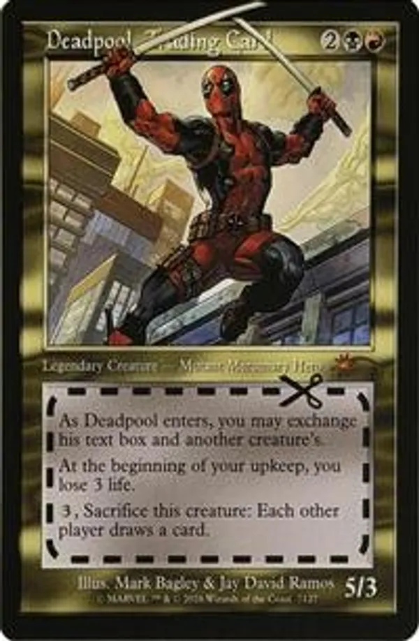 deadpool trading card mtg edhrec Deadpool, Trading Card (7127) • Secret Lair Series (SLD) #7127
