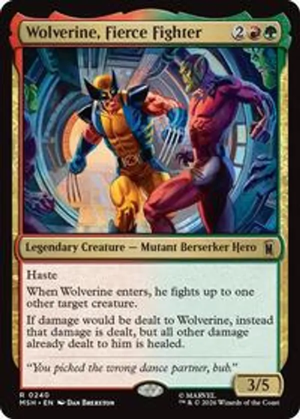 Wolverine, Fierce Fighter • Marvel Super Heroes (MSH) #240