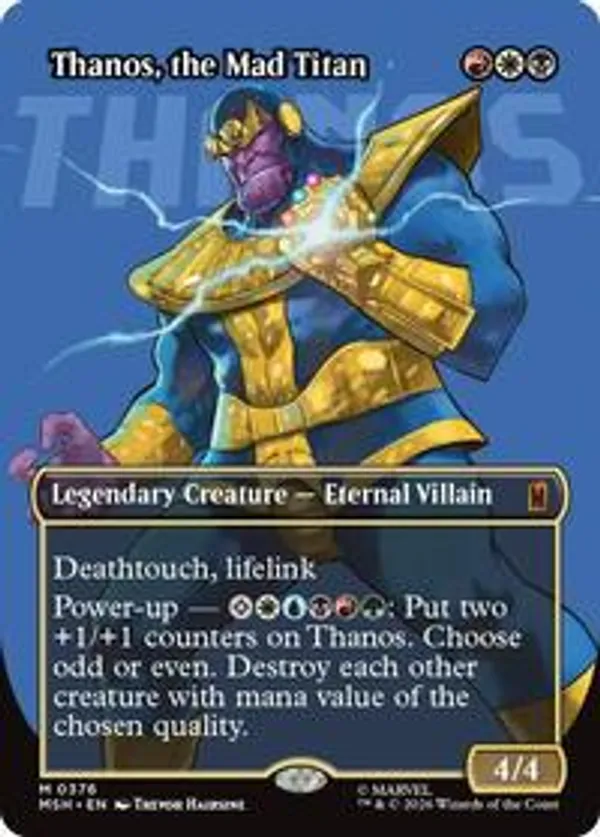 MTG Thanos サノス コマンダー・プロテクター　メタリック Thanos, the Mad Titan (Borderless) (0367) • Marvel Super Heroes