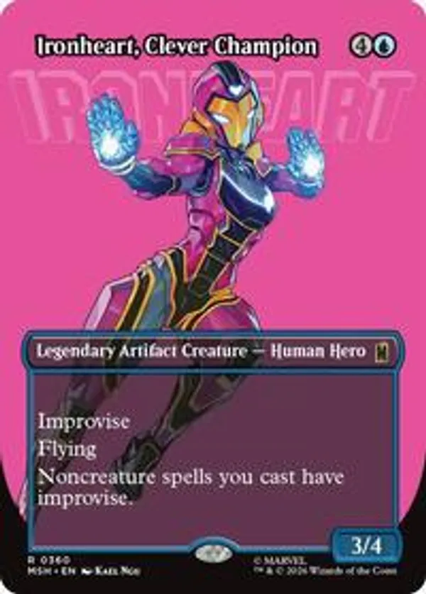 MTG MARVEL SUPER HEROES アイアンハート メタリック仕様 Ironheart, Clever Champion (Borderless) • Marvel Super Heroes (MSH