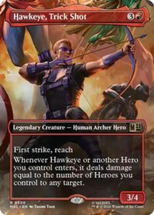 Hawkeye, Trick Shot (Borderless) • Commander: Marvel Super Heroes