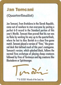 2001 Jan Tomcani Biography Card