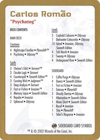 2002 Carlos Romao Decklist Card