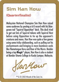2002 Sim Han How Biography Card
