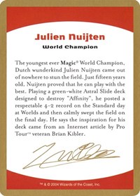 2004 Julien Nuijten Biography Card