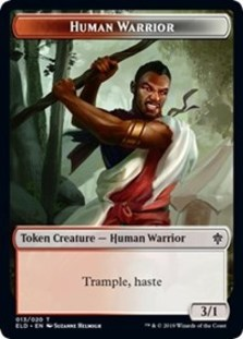 Human Warrior // Food (16) Double-sided Token