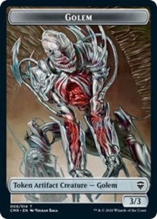 Golem // Rock Double-sided Token