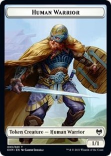 Human Warrior // Emblem - Kaya, the Inexorable Double-sided Token