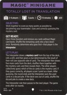 Magic Minigame: Totally Lost in Translation