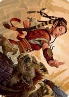 Half-Elf Monk Art Card