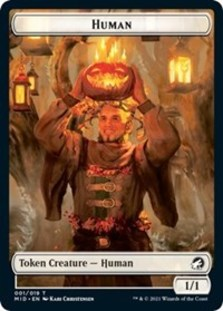 Human (001) // Treefolk (012) Double-sided Token
