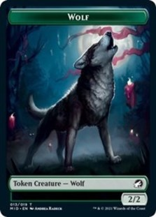Wolf (013) // Treefolk (012) Double-sided Token
