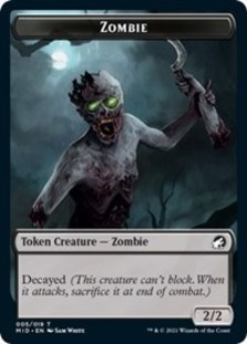 Zombie (005) // Treefolk (012) Double-sided Token