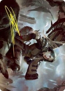 Sawblade Slinger Art Card (Gold-Stamped Signature)