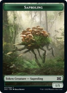Saproling // Monk Double-sided Token