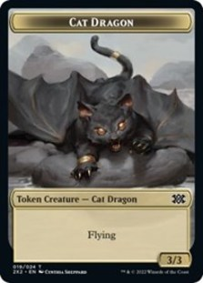 Cat Dragon // Monk Double-sided Token