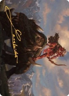 Meria's Outrider Art Card (Gold-Stamped Signature)