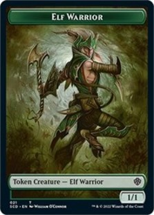 Elf Warrior // Cat Beast Double-sided Token