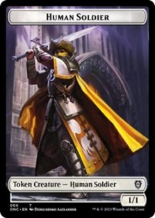 Human Soldier // Elephant Double-sided Token