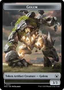Golem // Blood Double-sided Token