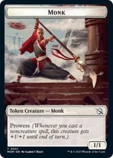 Monk // Phyrexian Saproling Double-Sided Token
