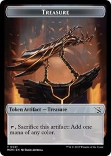 Treasure (0021) // Emblem - Teferi Akosa of Zhalfir Double-Sided Token