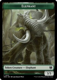 Elephant // Saproling Double-Sided Token