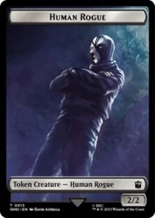 Human Rogue // Beast Double-Sided Token