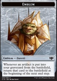 Emblem - Daretti, Scrap Savant // Tuktuk the Returned Token