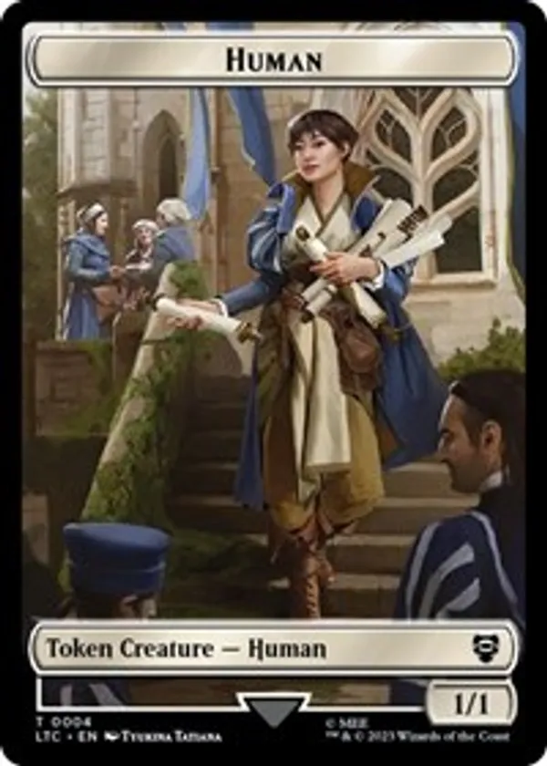 Human (0004) // Human Soldier (0001) Double-sided Token